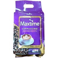 Maxtime Cappuccino Кофе растворимый 3в1, кофе + сахар + заменитель сухого молока, 800 г, 50 стиков