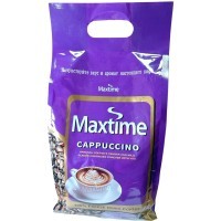 Maxtime Cappuccino Кофе растворимый 3в1, кофе + сахар + заменитель сухого молока, 800 г, 50 стиков