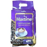 Maxtime Cappuccino Кофе растворимый 3в1, кофе + сахар + заменитель сухого молока, 800 г, 50 стиков