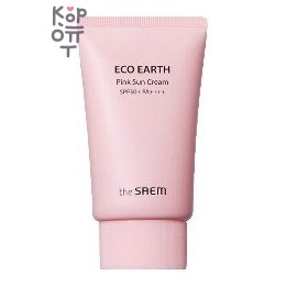 THE SAEM — Eco Earth Pink Sun Cream SPF50+ PA++++ — солнцезащитный крем с розовым тоном, 50 г