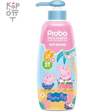 PROBO Gentle Shampoo Peppa Pig - Нежный детский шампунь Свинка Пеппа с Пшеничным Протеином 500мл.  — Корейские товары для всей семьи(КорОпт)