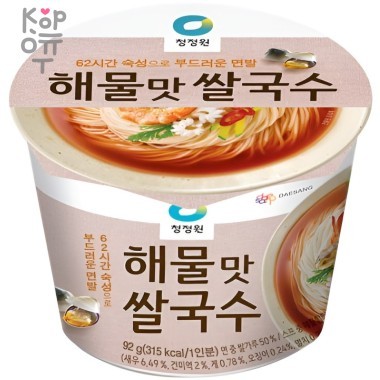 Daesang Seafood Flavored Rice Noodles - Лапша рисовая быстрого приготовления со вкусом морепродуктов 92гр. — Корейские товары для всей семьи(КорОпт)