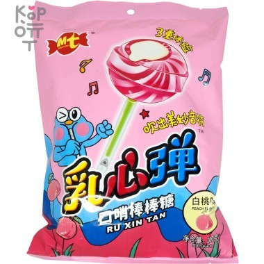 Леденцы RuXinTan Чупа Чупс Свистулька на палочке со вкусом Персика, 200гр. — Корейские товары для всей семьи(КорОпт)