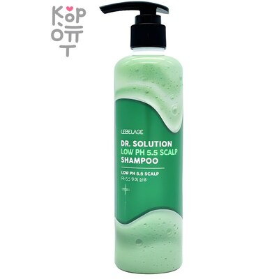 Lebelage Dr.Solution LOW PH 5.5 SCALP Shampoo - Очищающий шампунь для волос с низким содержанием pH 5.5, 300мл. 