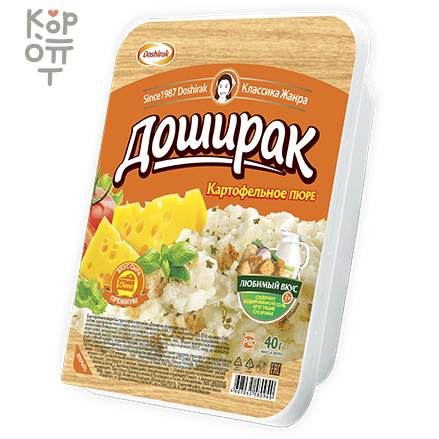 Доширак - Картофельное пюре быстрого приготовления со вкусом сыра 40гр.*24шт., купить с доставкой на дом фото 1 &mdash; Корейские товары для всей семьи(КорОпт)