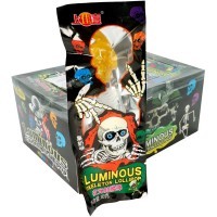 Леденец с фруктовым вкусом LUMINOUS Skeleton Череп на палочке-скелете