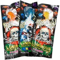 Леденец с фруктовым вкусом LUMINOUS Skeleton Череп на палочке-скелете