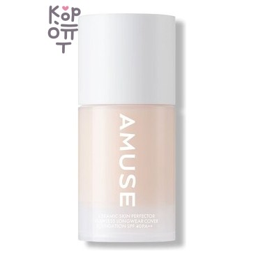 AMUSE Ceramic Skin Perfector Foundation SPF40/PA++01 Porcelain - Тональная основа с полуматовым финишем в оттенке 01 Porcelain, 30 мл