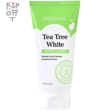 Dermal Tea Tree White Gentle Scrub Cleanser - Гель с микрогранулами для умывания с экстрактом Чайного Дерева 150гр. — Корейские товары для всей семьи(КорОпт)