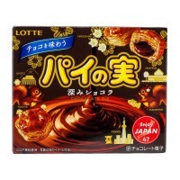 Lotte Pie No Mi Печенье бисквитное со вкусом тёмного шоколада, 69 г