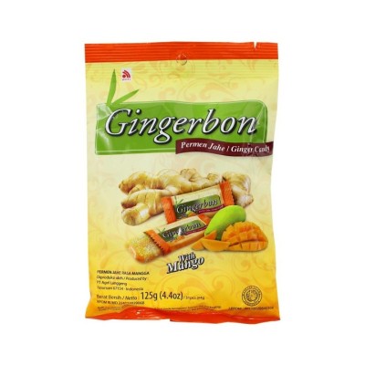 Gingerbon — Mango Ginger Candy — Имбирные конфеты Gingerbon со вкусом манго, 125 г — коробка 20 шт