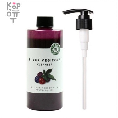 Chosungah Byvibes Wonder Bath Super Vegitoks Cleanser Purple - Супер-средство для детокс-очищения лица с экстрактами Ягод 300мл. — Корейские товары для всей семьи(КорОпт)
