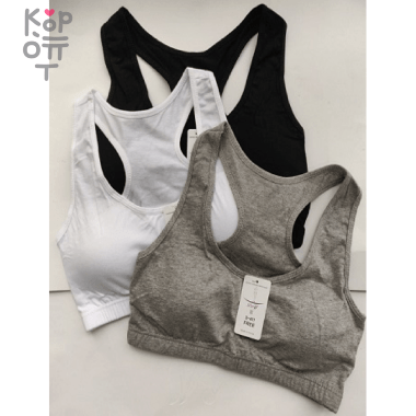 Топ женский со съемными вкладышами, спинка - борцовка, Ю.Корея   — Корейские товары для всей семьи(КорОпт)