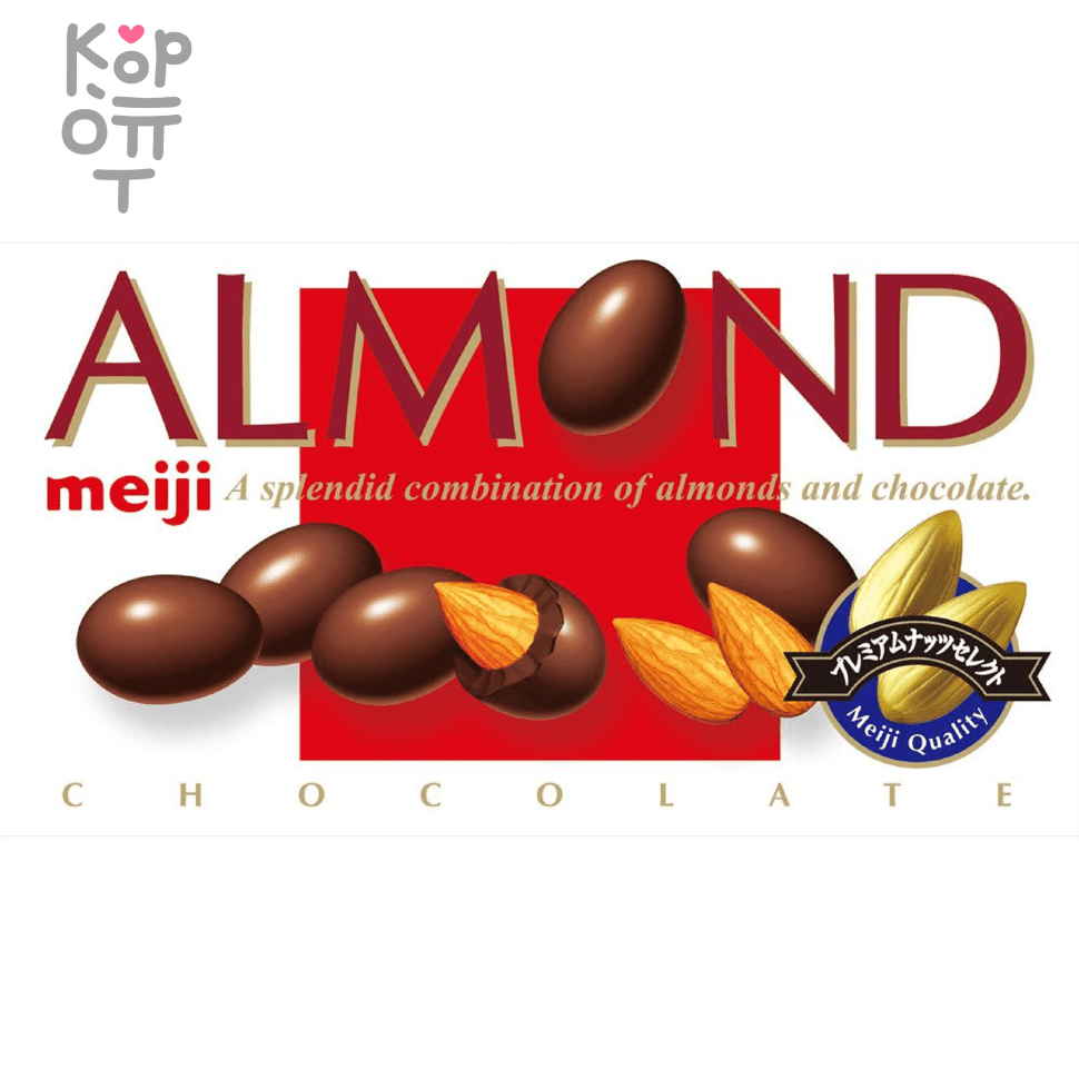 Meiji Almond - Миндаль в молочном шоколаде 79гр., купить с доставкой на дом фото 1 &mdash; Корейские товары для всей семьи(КорОпт)