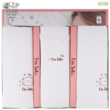 V KIDS Майка для девочек I&#039;m Soro, упаковка 3шт., Ю.Корея.  — Корейские товары для всей семьи(КорОпт)