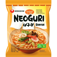 NONGSHIM Neoguri Ramyun Лапша сублимированная, со вкусом морепродуктов, не острая, мягкая упаковка, 120 г