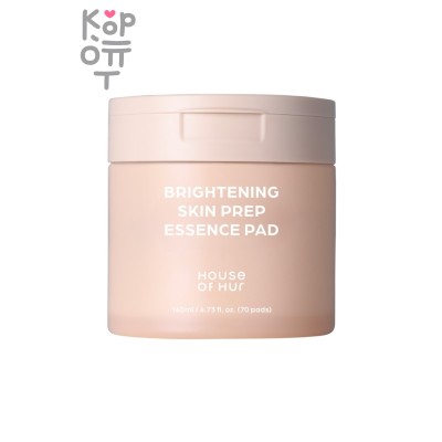 HUR Brightening Skin Prep Essence Pad - Осветляющие пэды с арбутином и экстрактом риса 70 шт- 140 мл