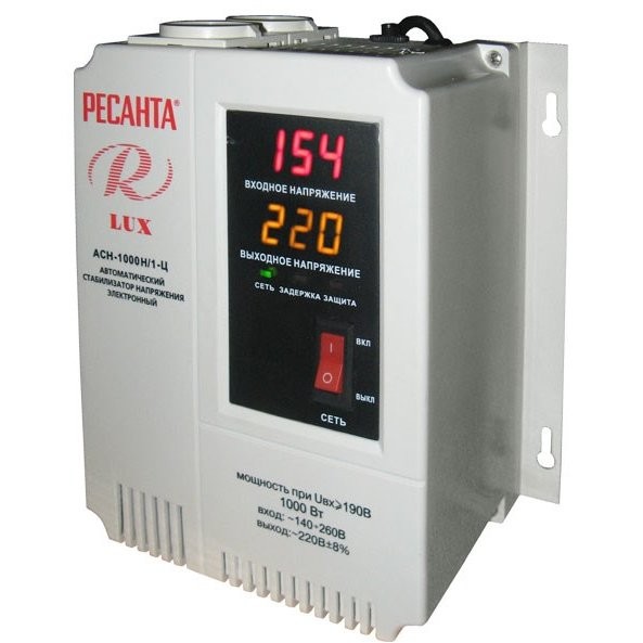 Стабилизатор напряжения Ресанта АСН-1000Н/1-Ц Lux
