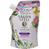 KOSE Salon Style Rich Moisture Shampoo - Увлажняющий шампунь с экстрактом имбиря для сухих и поврежденных волос.