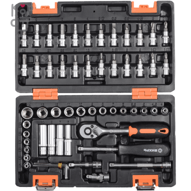 Набор инструментов, 1/4&quot;, CrV, пластиковый кейс 57 предметов Вихрь — Корейские товары для всей семьи(КорОпт)