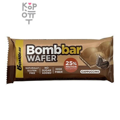 BOMBBAR — Батончик вафельный Капучино с молочно-ореховой пастой, 32 г, мягкая упаковка