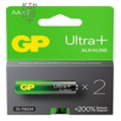 GP батарейки — Элемент питания GP ultra plus 15АUP-2CR2 АА*10×80