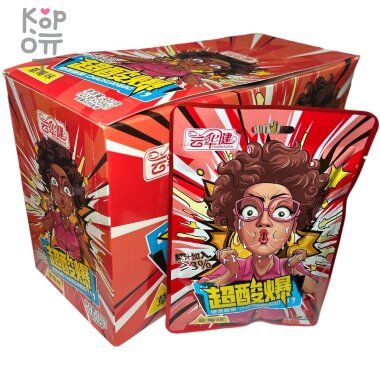 Леденцы супер кислые YunHuaJian Sour Candy со вкусом Клубники &mdash; Корейские товары для всей семьи(КорОпт)