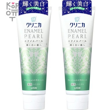 LION Clinica Enamel Pearl Лечебная зубная паста с уникальным рецептом по уходу за эмалью, Освежающая цитрусовая мята, 130гр. &mdash; Корейские товары для всей семьи(КорОпт)