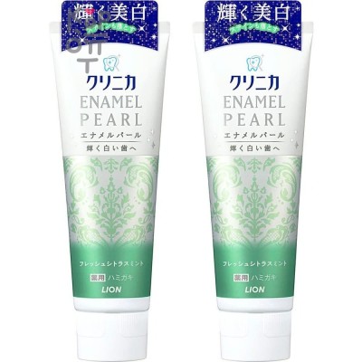 LION Clinica Enamel Pearl Лечебная зубная паста с уникальным рецептом по уходу за эмалью, Освежающая цитрусовая мята, 130гр.