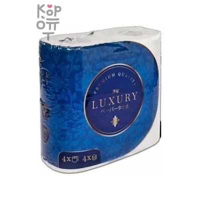 KAIDO — Туалетная бумага, 4 сл, 4рулона Белая LUXURY, KAIDO, Россия, (12), 300 г
