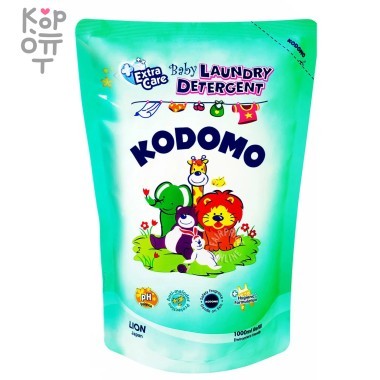 LION Kodomo - Жидкое средство для стирки 1000мл., для детских вещей дополнительный уход, мягкая упаковка &mdash; Корейские товары для всей семьи(КорОпт)