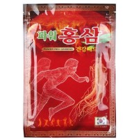 Korean Power Red Ginseng Pad - Согревающий пластырь с красным женьшенем, 20шт.
