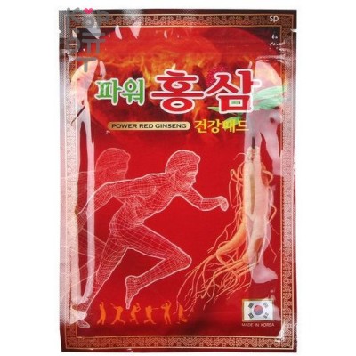 Korean Power Red Ginseng Pad - Согревающий пластырь с красным женьшенем, 20шт.