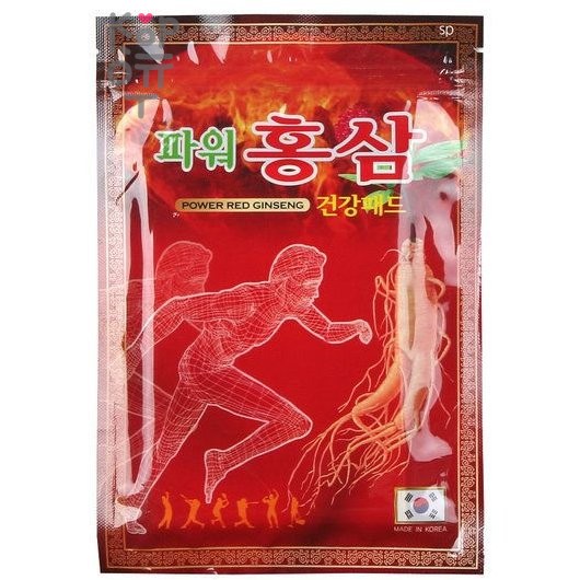 Korean Power Red Ginseng Pad - Согревающий пластырь с красным женьшенем, 20шт.