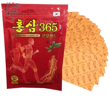 Korean Power Red Ginseng Pad - Согревающий пластырь с красным женьшенем, 20шт. &mdash; Корейские товары для всей семьи(КорОпт)