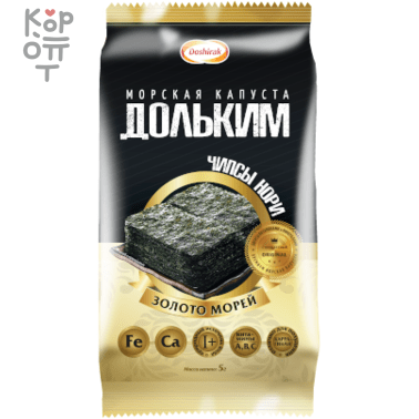 Доширак Дольким - Морская капуста обжаренная хрустящая  5гр*60шт.  &mdash; Корейские товары для всей семьи(КорОпт)