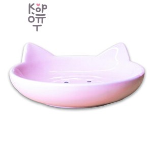 Mr.Kranch Блюдце керамическое Мордочка кошки, розовое, 80 мл