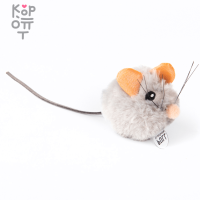 Petstages игрушка для кошек "Мышка со звуком" с кошачьей мятой 4см.