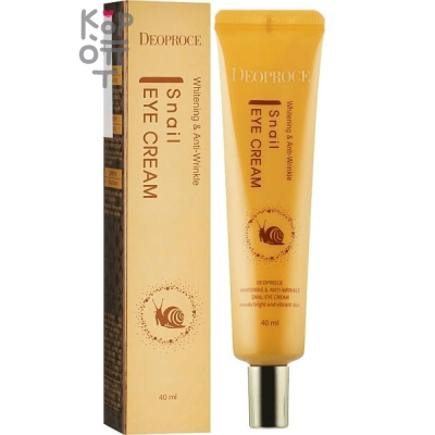 Deoproce Whitening &amp; Anti-Wrinkle Snail Eye Cream - Крем для глаз с Муцином Улитки 40мл.