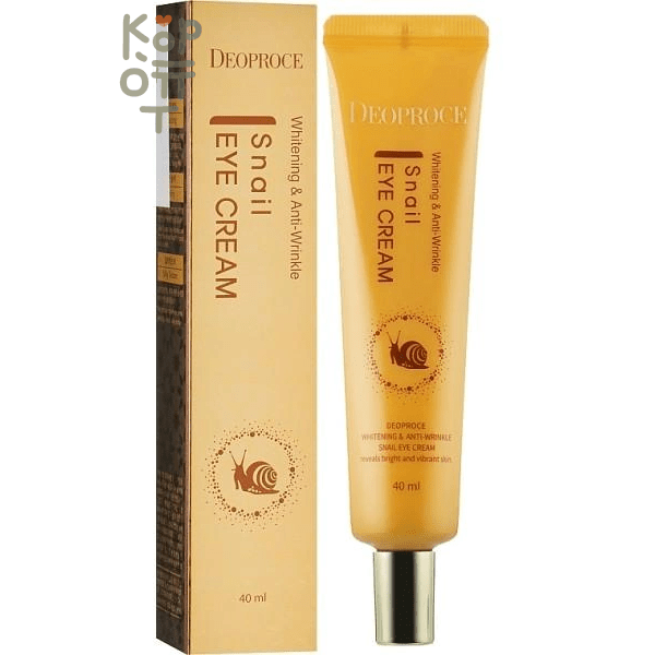 Deoproce Whitening & Anti-Wrinkle Snail Eye Cream - Крем для глаз с Муцином Улитки 40мл.