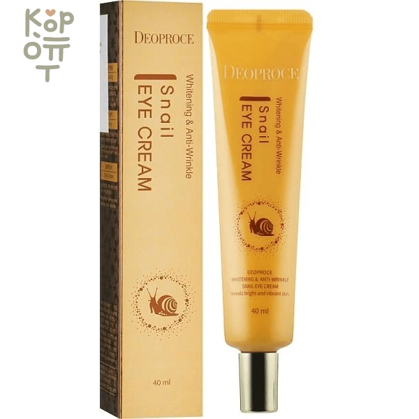 Deoproce Whitening & Anti-Wrinkle Snail Eye Cream - Крем для глаз с Муцином Улитки 40мл., купить с доставкой на дом фото 1 — Корейские товары для всей семьи(КорОпт)