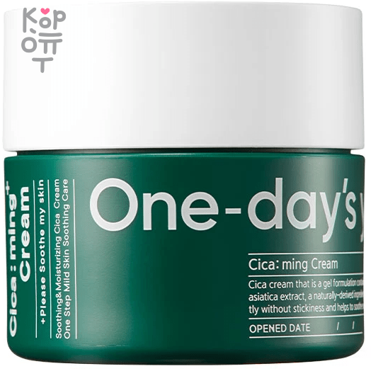 ONE-DAY'S YOU Cicaming Cream - Увлажняющий крем-гель с Центеллой 50мл., купить с доставкой на дом фото 1 — Корейские товары для всей семьи(КорОпт)
