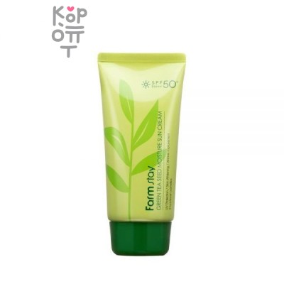 Farm Stay Green Tea Seed Moisture Sun Cream SPF 50+ / PA+++ - Солнцезащитный увлажняющий крем с семенами зеленого чая 70гр.