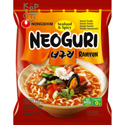 Лапша сублимированная NONGSHIM Neoguri Ramyun - со вкусом морепродуктов, острая, мягкая упаковка, 120гр.
