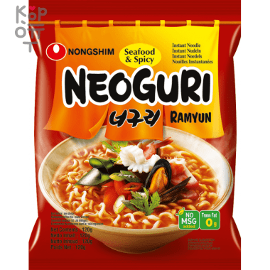 Лапша сублимированная NONGSHIM Neoguri Ramyun - со вкусом морепродуктов, острая, мягкая упаковка, 120гр. &mdash; Корейские товары для всей семьи(КорОпт)