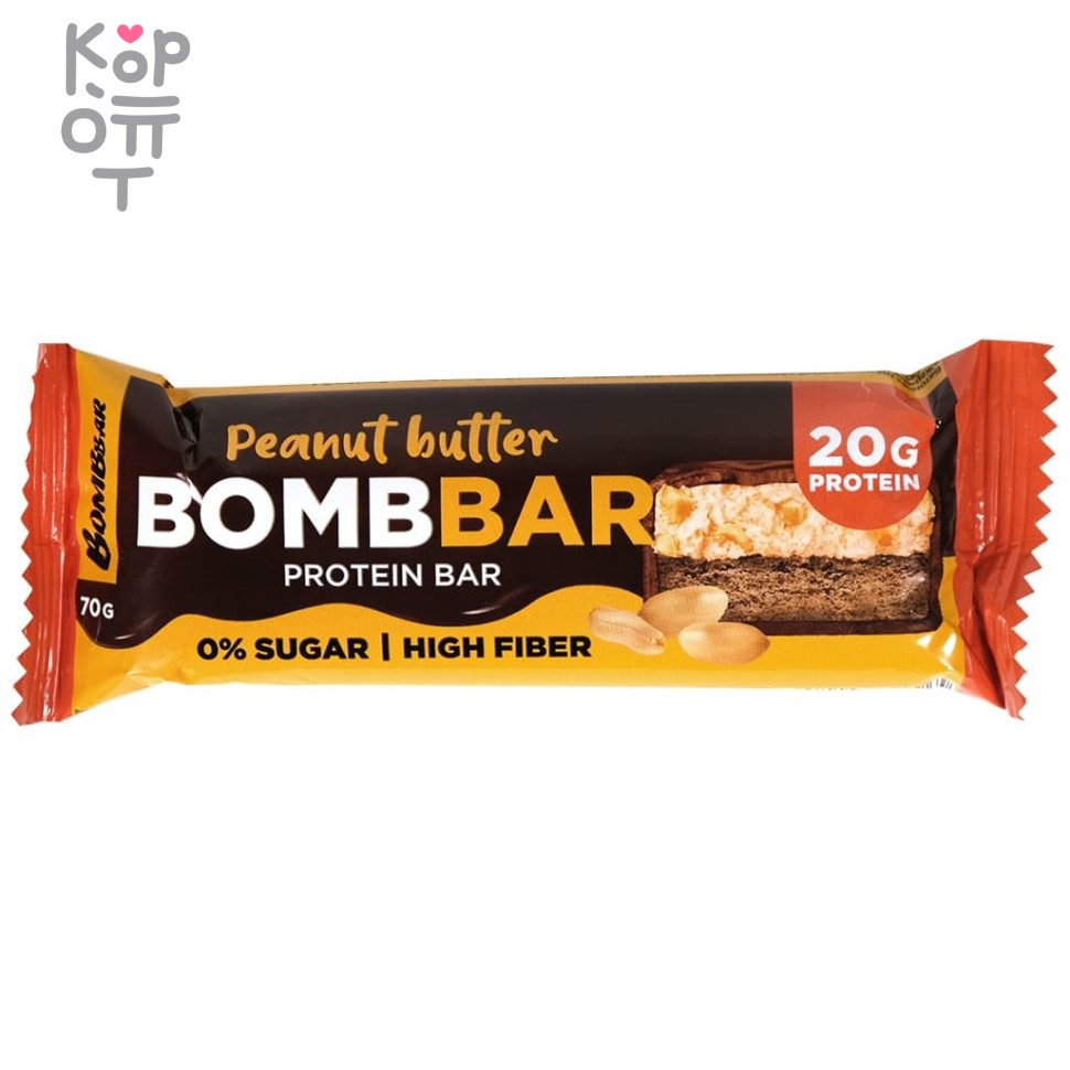Bombbar Protein Bar - Ореховый протеиновый батончик 70гр. фото 1 &mdash; Корейские товары для всей семьи(КорОпт)