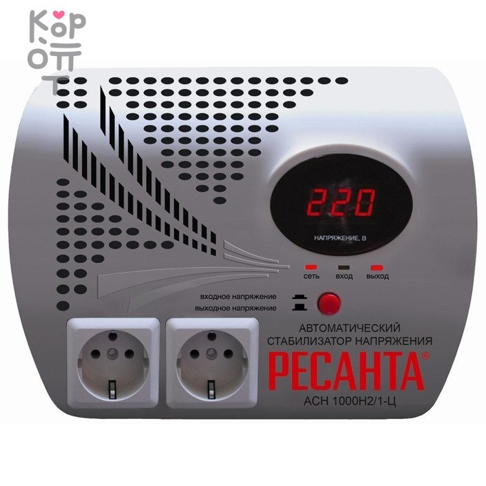 Стабилизатор напряжения Ресанта АСН-1000Н2/1-Ц Lux, купить с доставкой на дом фото 1 — Корейские товары для всей семьи(КорОпт)