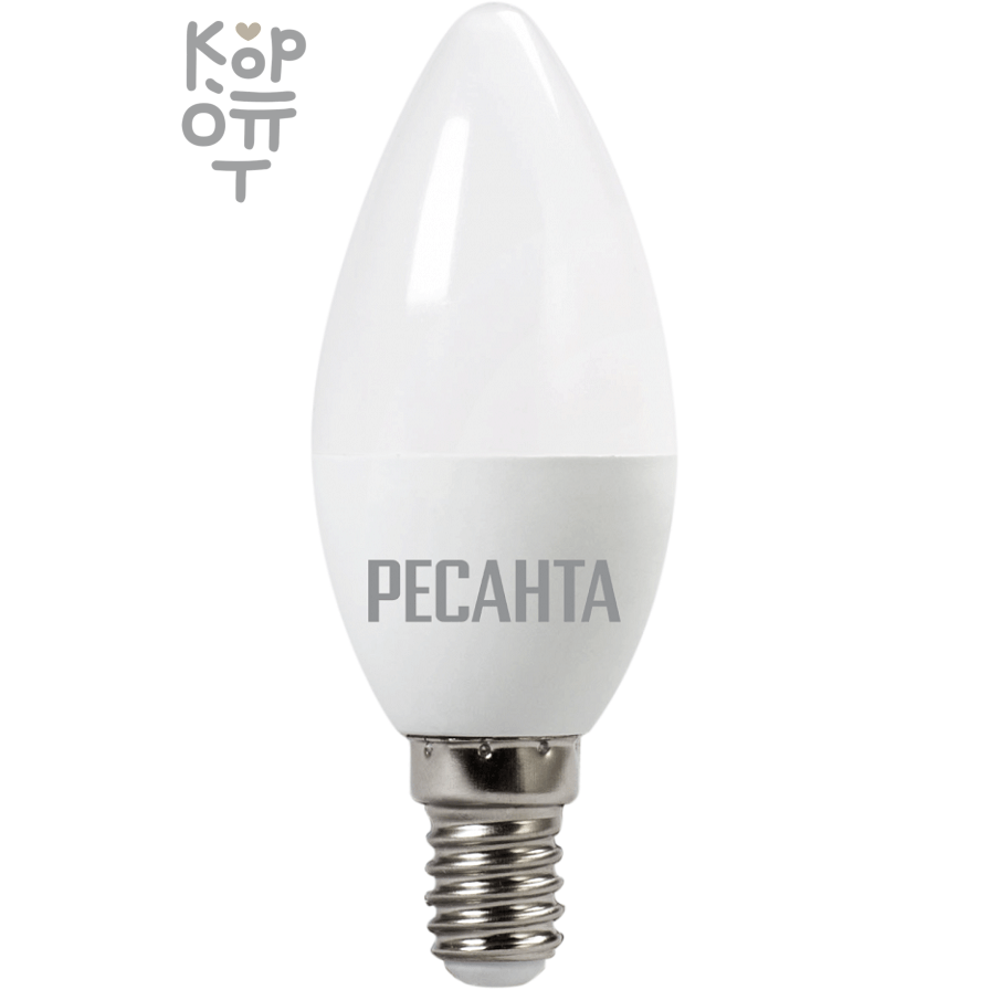 Лампа светодиодная Ресанта LL-R-C37-6W-230-3K-E14