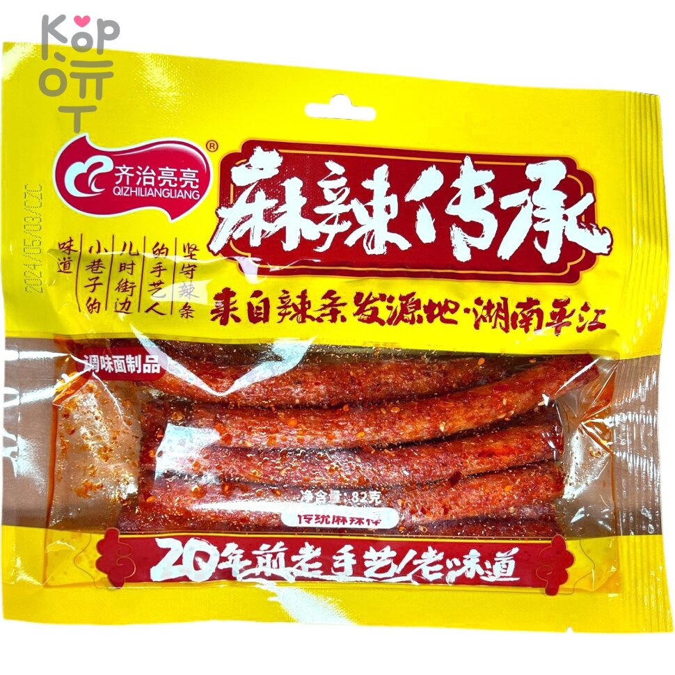 Снэк Qizhilian - Старое мастерство из Пинцзяна, родины острых стрипсов, сосиськи! 82гр., купить с доставкой на дом фото 1 &mdash; Корейские товары для всей семьи(КорОпт)