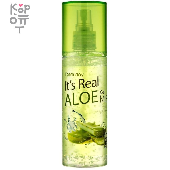 Farm Stay It&#039;s Real Gel Mist Aloe - Гель-мист для лица с Алоэ вера, 120мл., купить с доставкой на дом Экстракт алоэ интенсивно наполняет клетки влагой, ускоряет общую регенерацию и активизирует процесс заживления мелких локальных повреждений. 